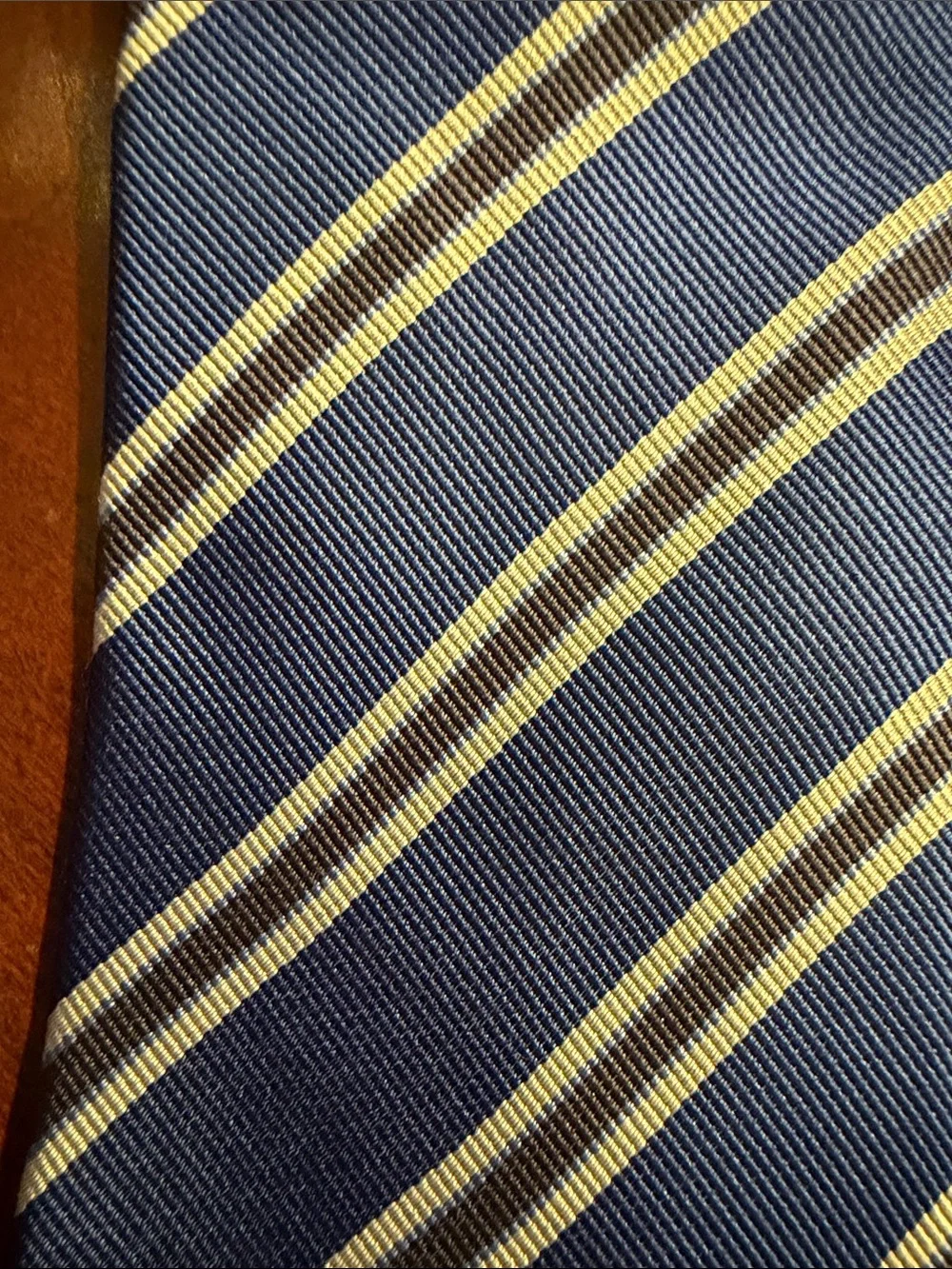 Banana Republic Blue and White Striped Men's Tie